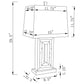 Ayelet 30-inch Tapered Shade Mirrored Table Lamp Silver