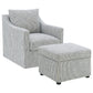 Winter Upholstered Hydraulic Lift Top Storage Ottoman Grey