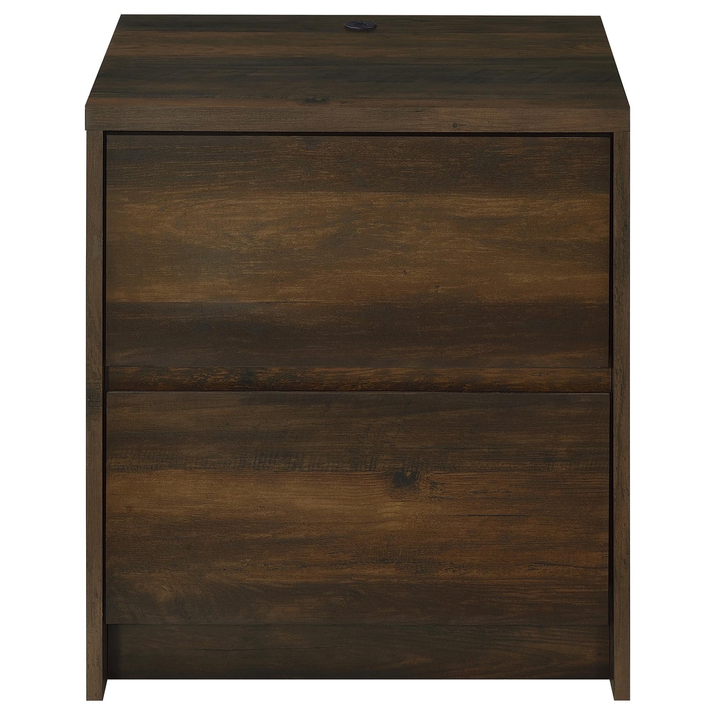 Westpark 2-drawer Nightstand LED Lights and USB Dark Pine