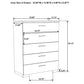 Felicity 5-piece California King Bedroom Set White High Gloss
