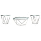 Brittania 3-piece Square Coffee and End Table Set Nickel