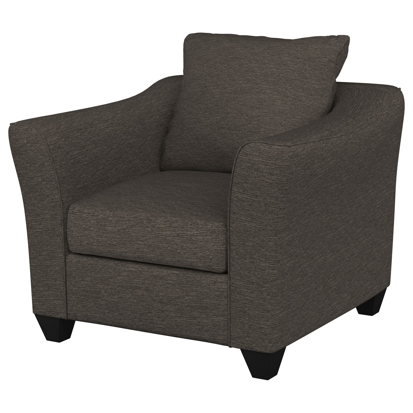 Salizar Upholstered Flared Arm Accent Chair Charcoal Grey