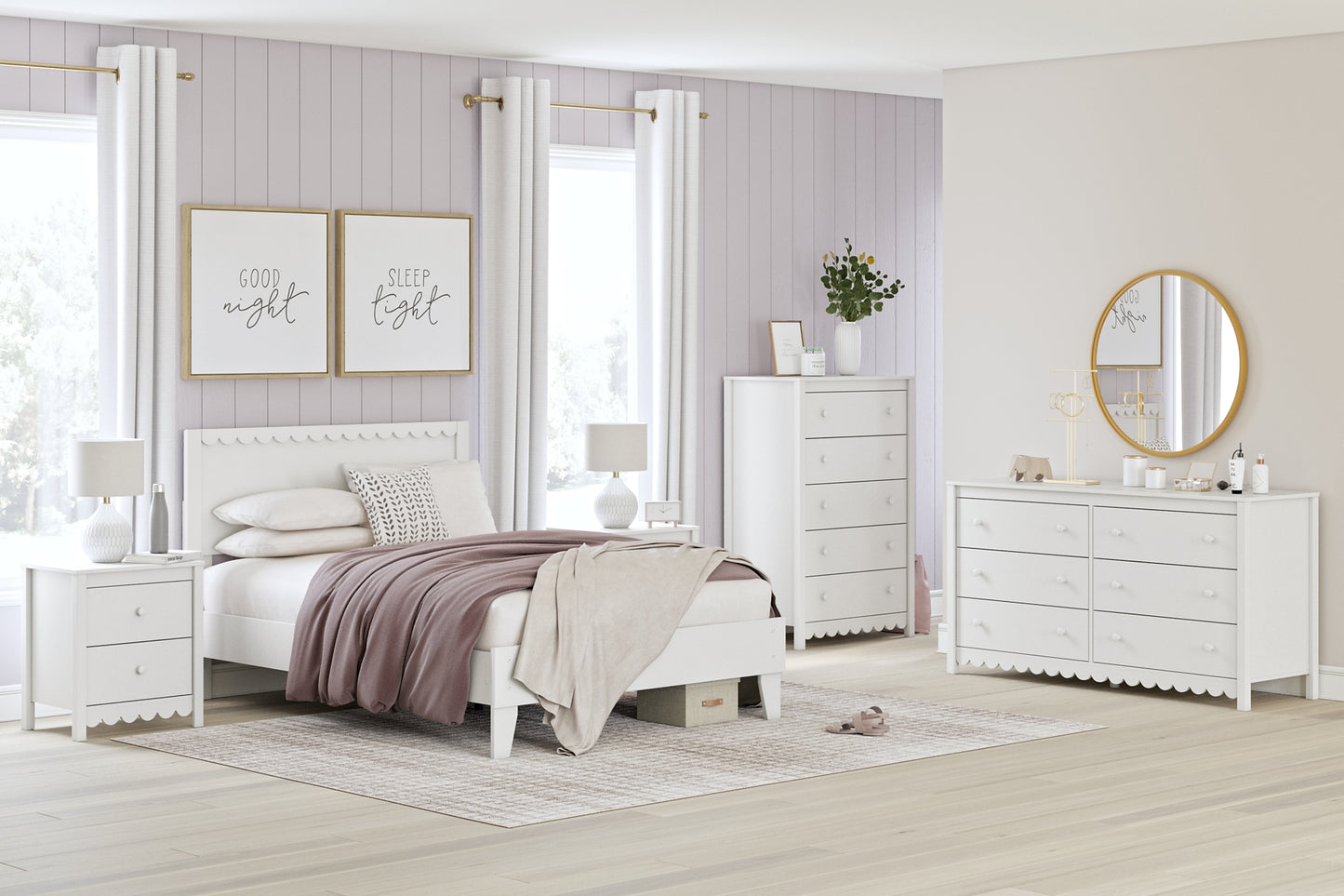 Hallityn Two Drawer Night Stand