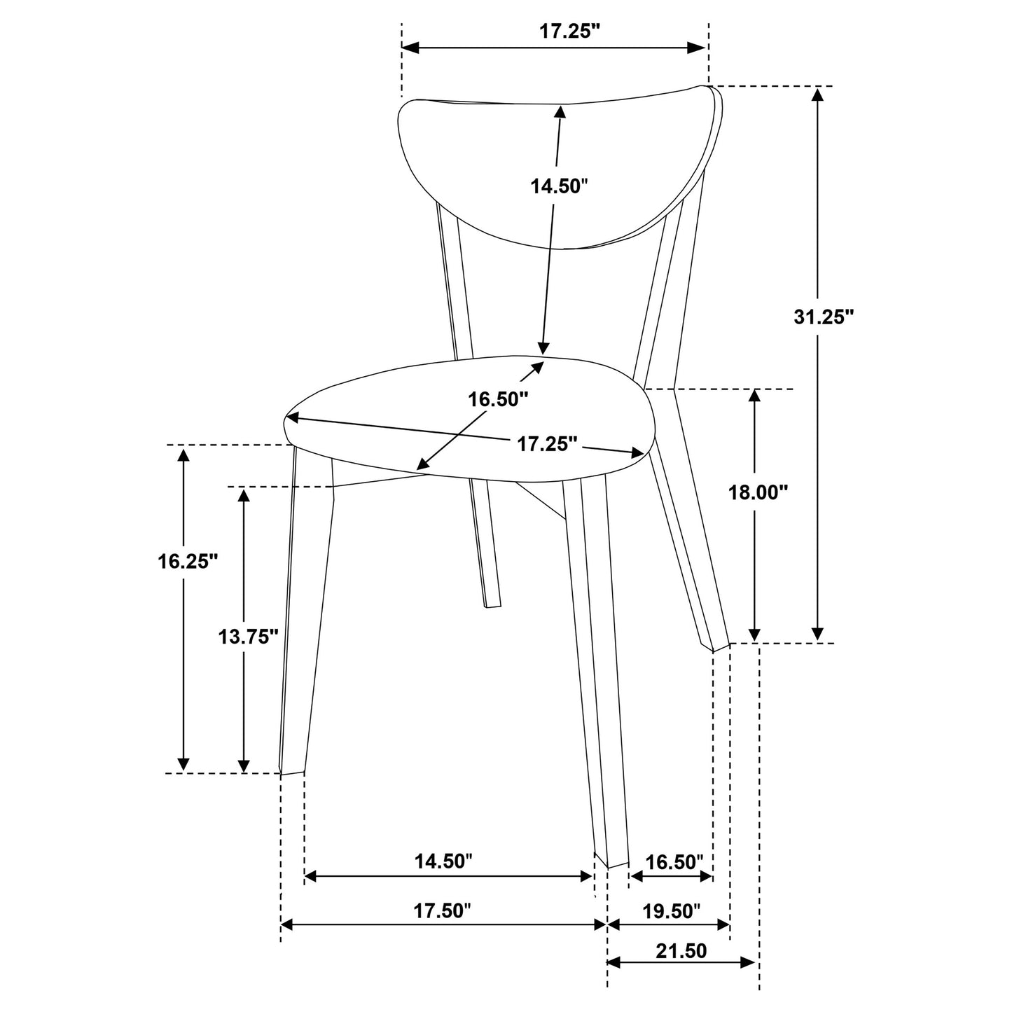 Jedda 5-piece Oval Dining Table Set Dark Walnut