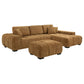 Octavia Upholstered Sectional Chaise Sofa Amber