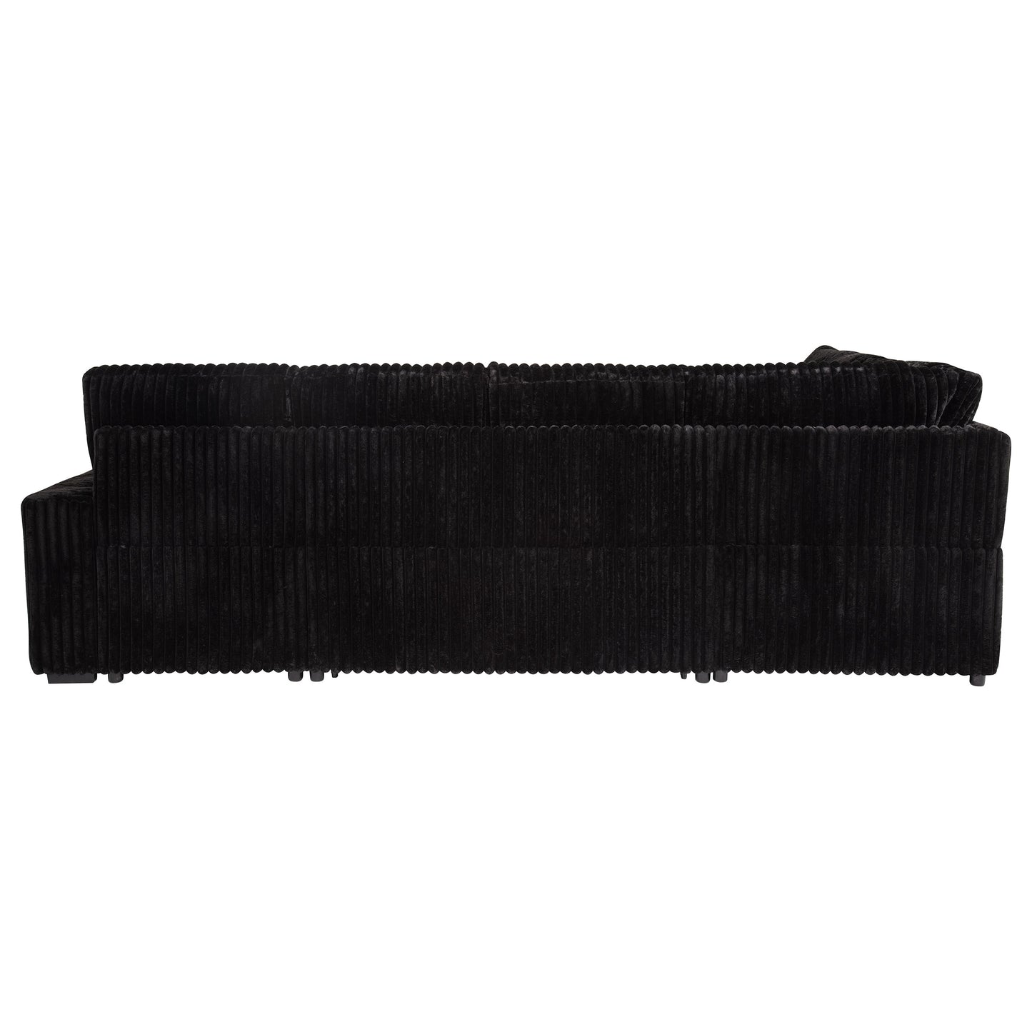 Devonshire Sleeper Sectional Sofa Storage Chaise Black
