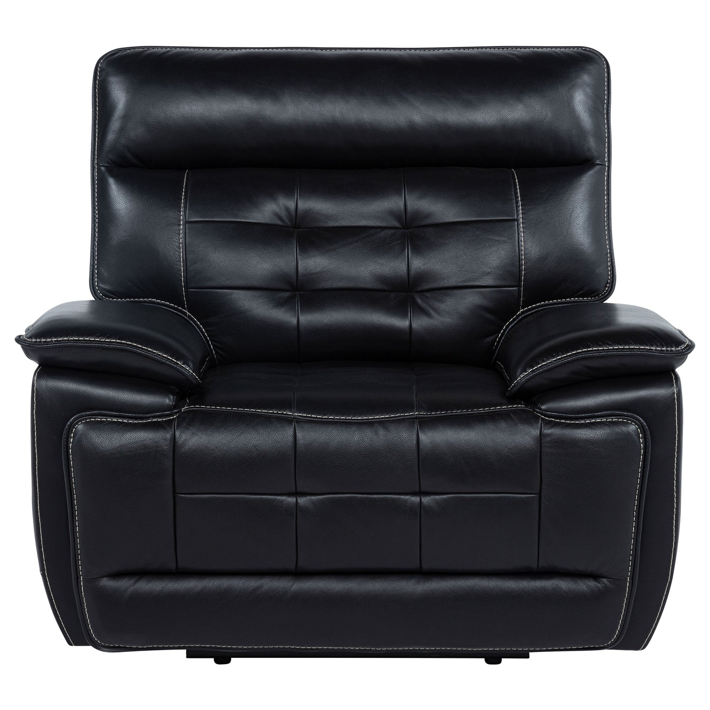 Hewitt Leather Upholstered Dual Power Recliner Chair Black