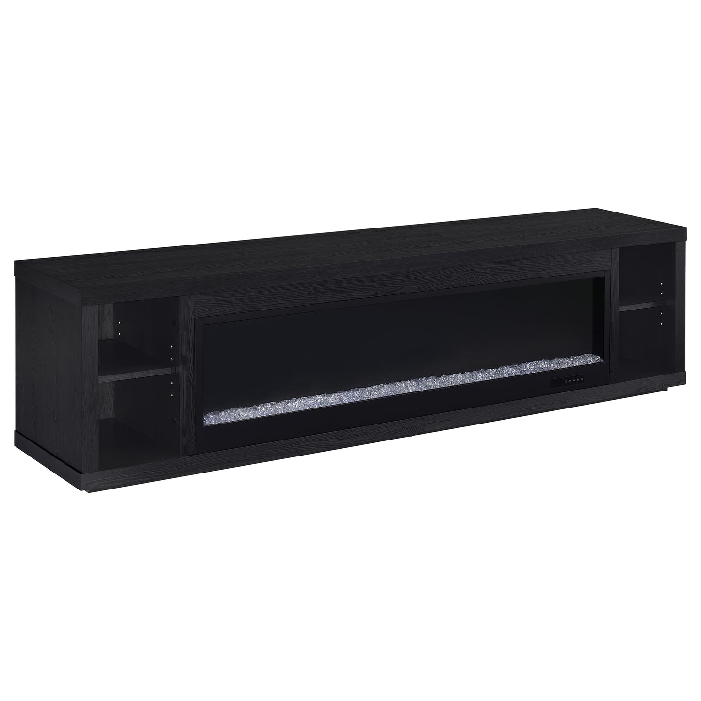 Deiter 79-inch TV Stand Fireplace Media Console Black
