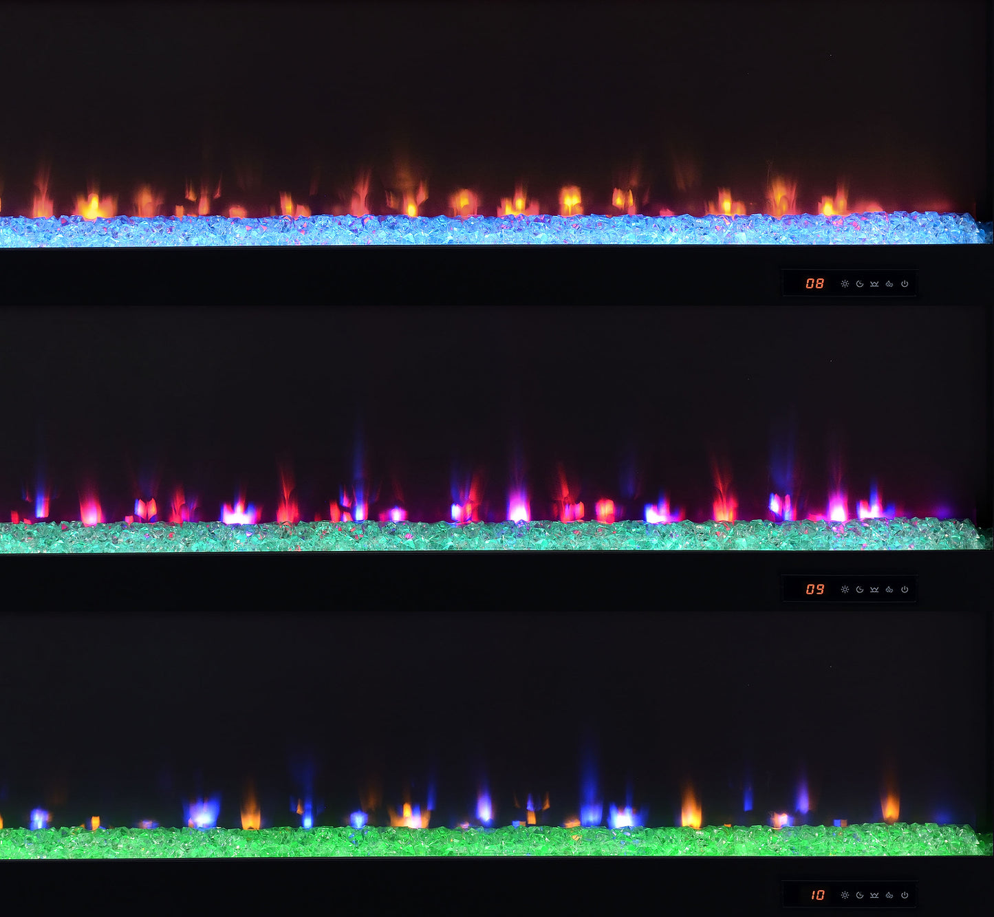 Deiter 79-inch TV Stand Fireplace Media Console Black