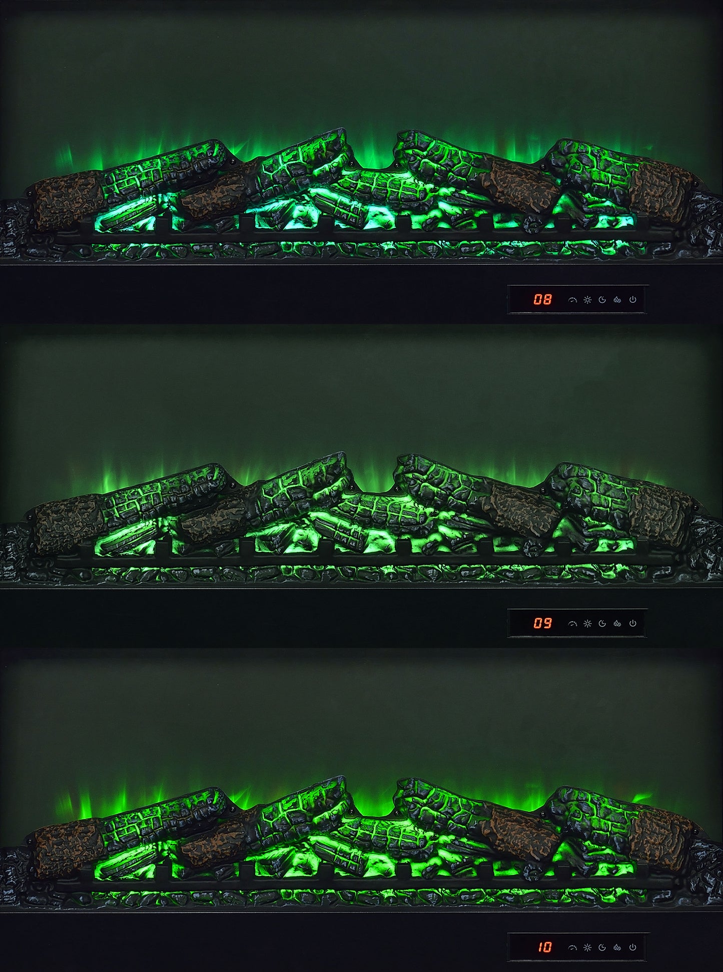 Havering 71-inch TV Stand Fireplace Media Console Dark Pine