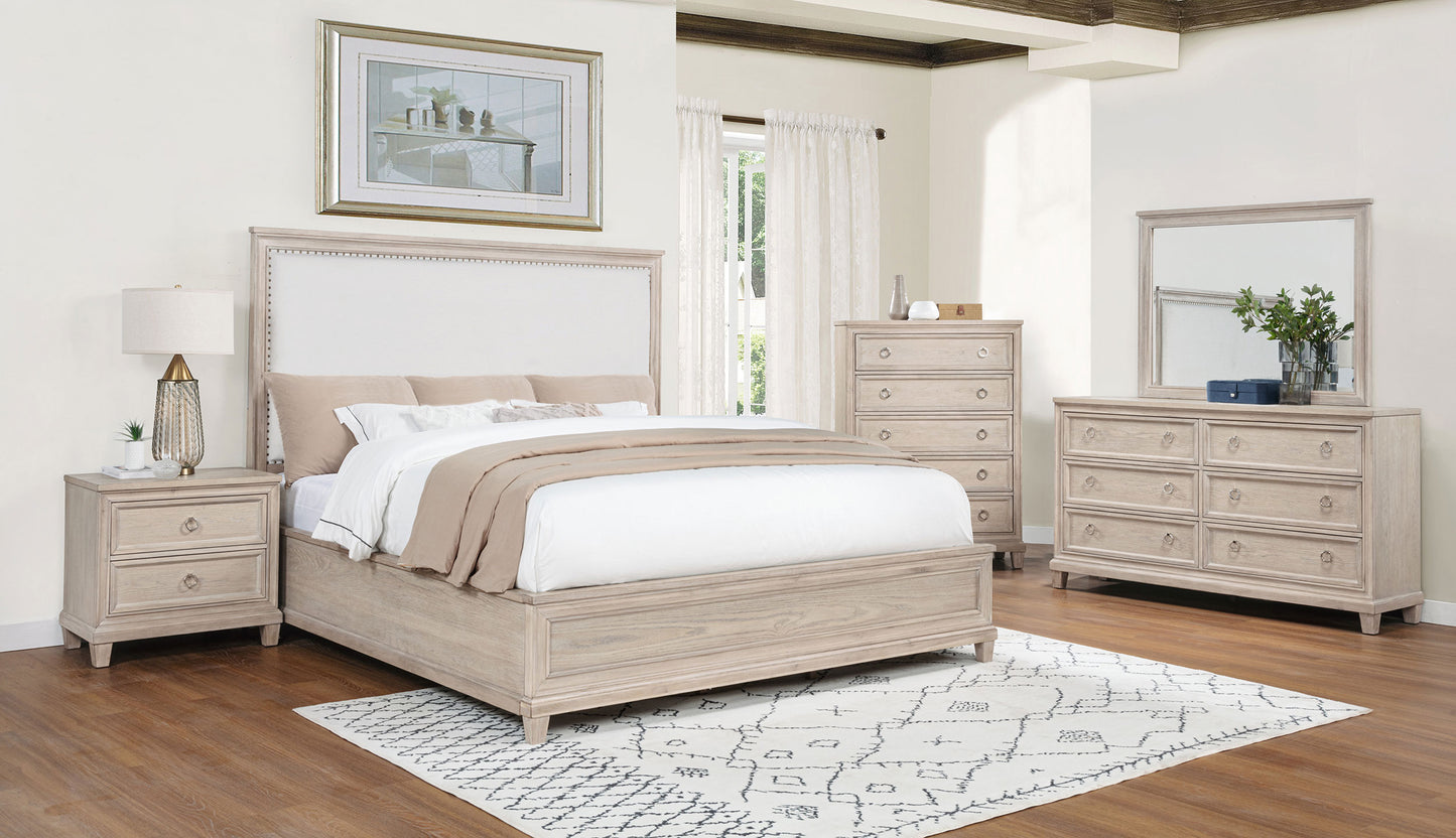 Pembroke 66-inch Queen Panel Bed Washed Oak