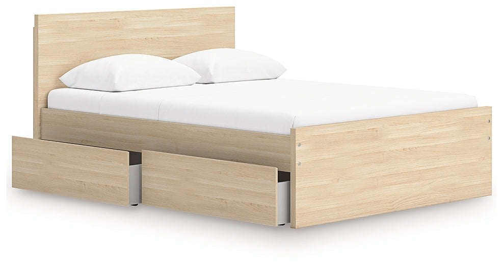 Onita Full Panel Platform Bed with 2 Side Storage