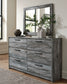 Baystorm Queen Panel Bed with Mirrored Dresser and Nightstand