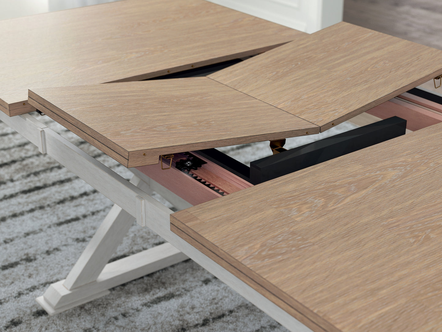 Purlaney RECT DRM Butterfly EXT Table