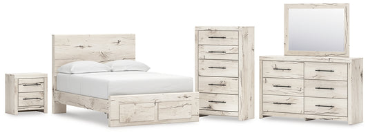 Lawroy Full Panel Storage Bed, Dresser, Mirror, Chest and Nightstand