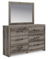 Graystorm Full Panel Bed, Dresser, Mirror and Nightstand
