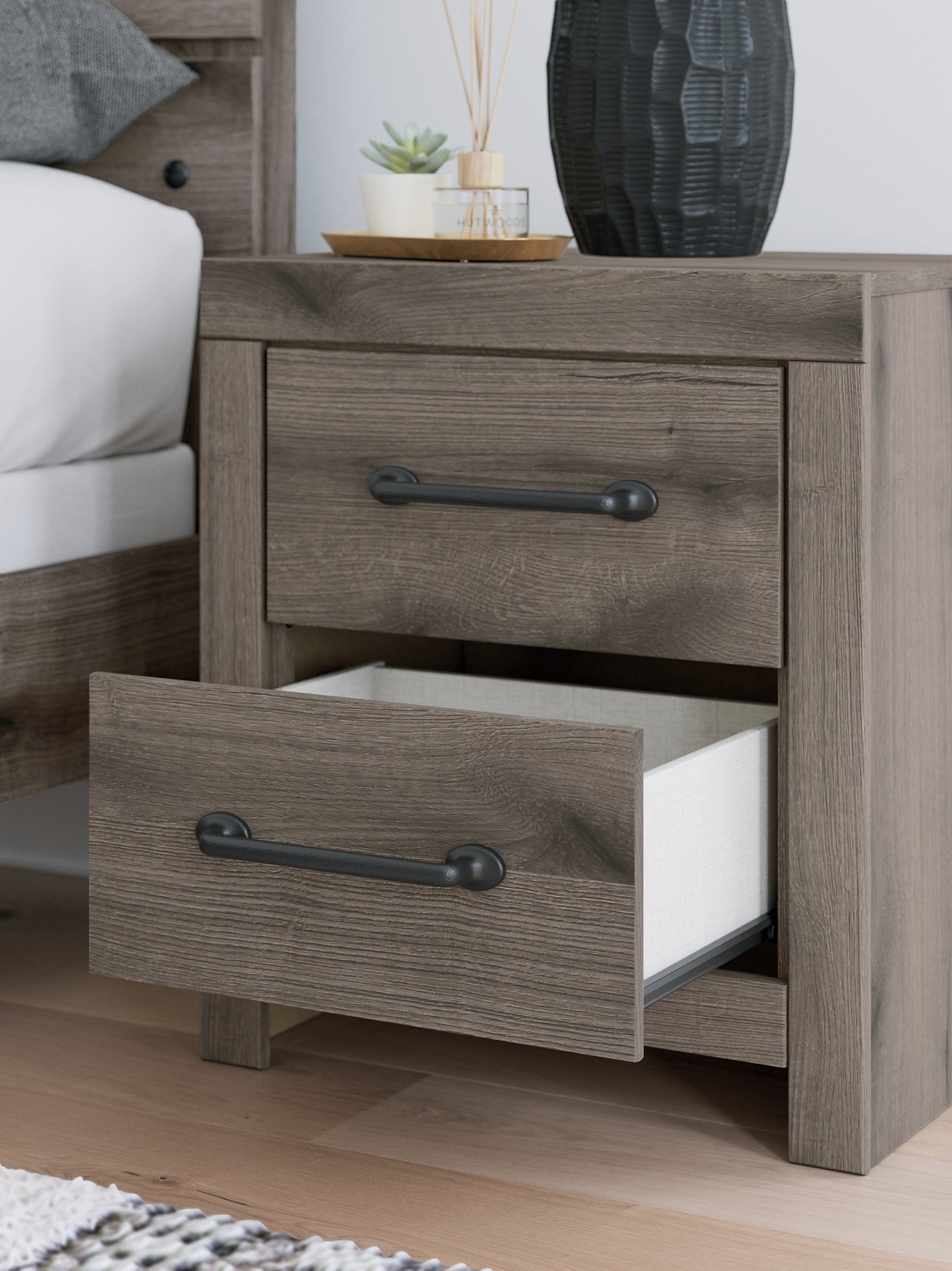 Graystorm Full Panel Bed, Dresser, Mirror and Nightstand