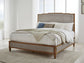 Sharlance King Upholstered Panel Bed, Dresser and Mirror