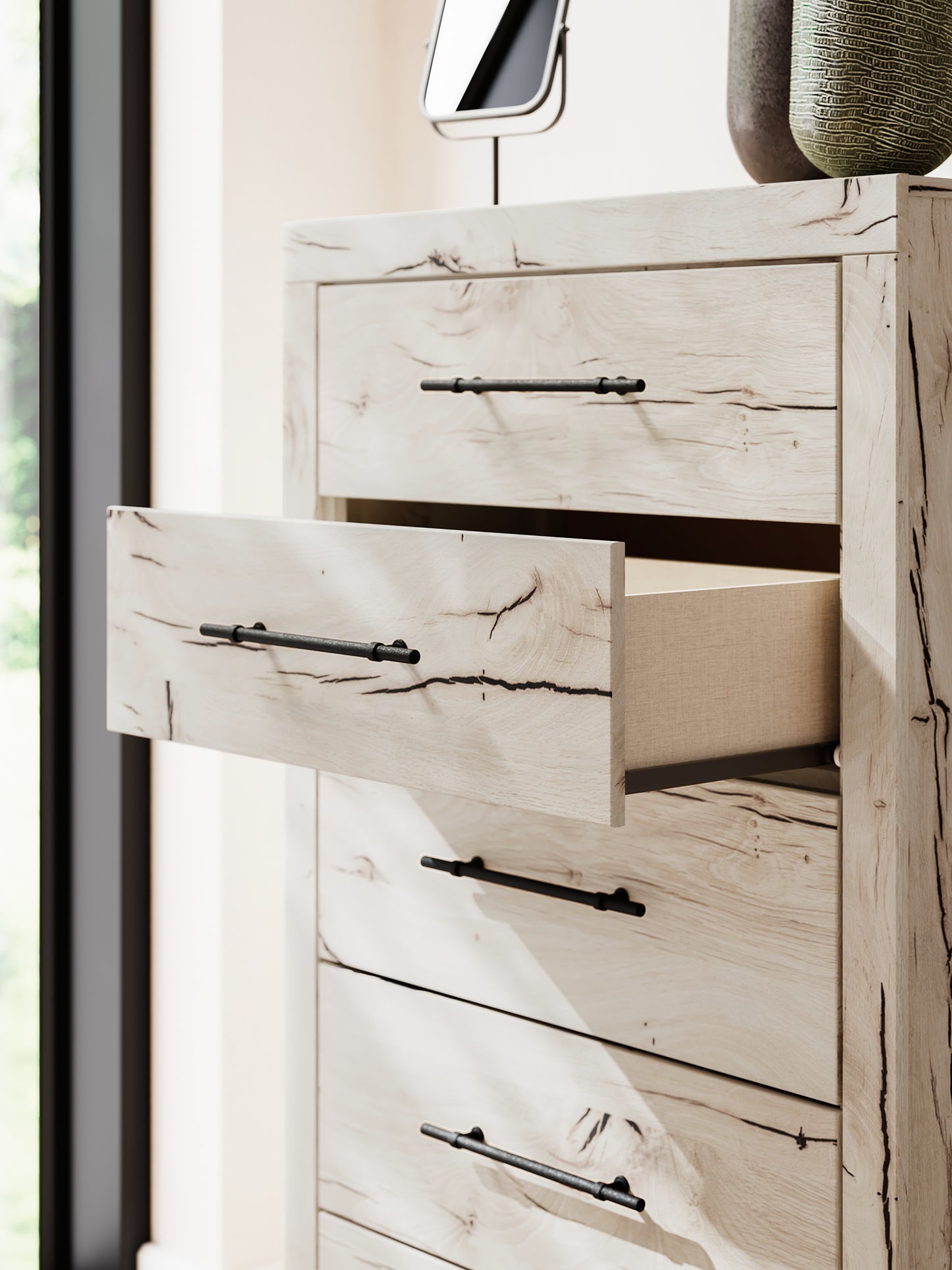 Lawroy Queen Panel Headboard, Dresser, Mirror, Chest and Nightstand