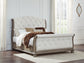 Ardenfield California King Upholstered Sleigh Bed, Dresser, Mirror and Nightstand