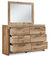 Hyanna King Panel Bed, Dresser, Mirror and Nightstand