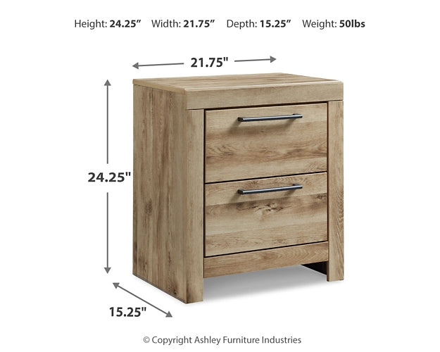 Hyanna King Panel Bed, Dresser, Mirror and Nightstand