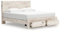 Lawroy King Panel Storage Bed, Dresser, Mirror and Nightstand