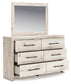 Lawroy Queen Panel Bed with Storage, Dresser and Mirror