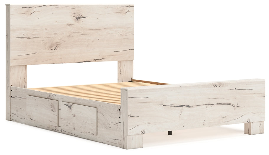 Lawroy Queen Panel Bed with Storage, Dresser and Mirror
