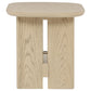Kailani Coastal Square End Side Table with Shelf Beige Oak