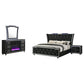 Lorient 4-piece Eastern King Bedroom Set Black