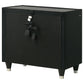 Lorient 2-drawer LED Nightstand with USB Black