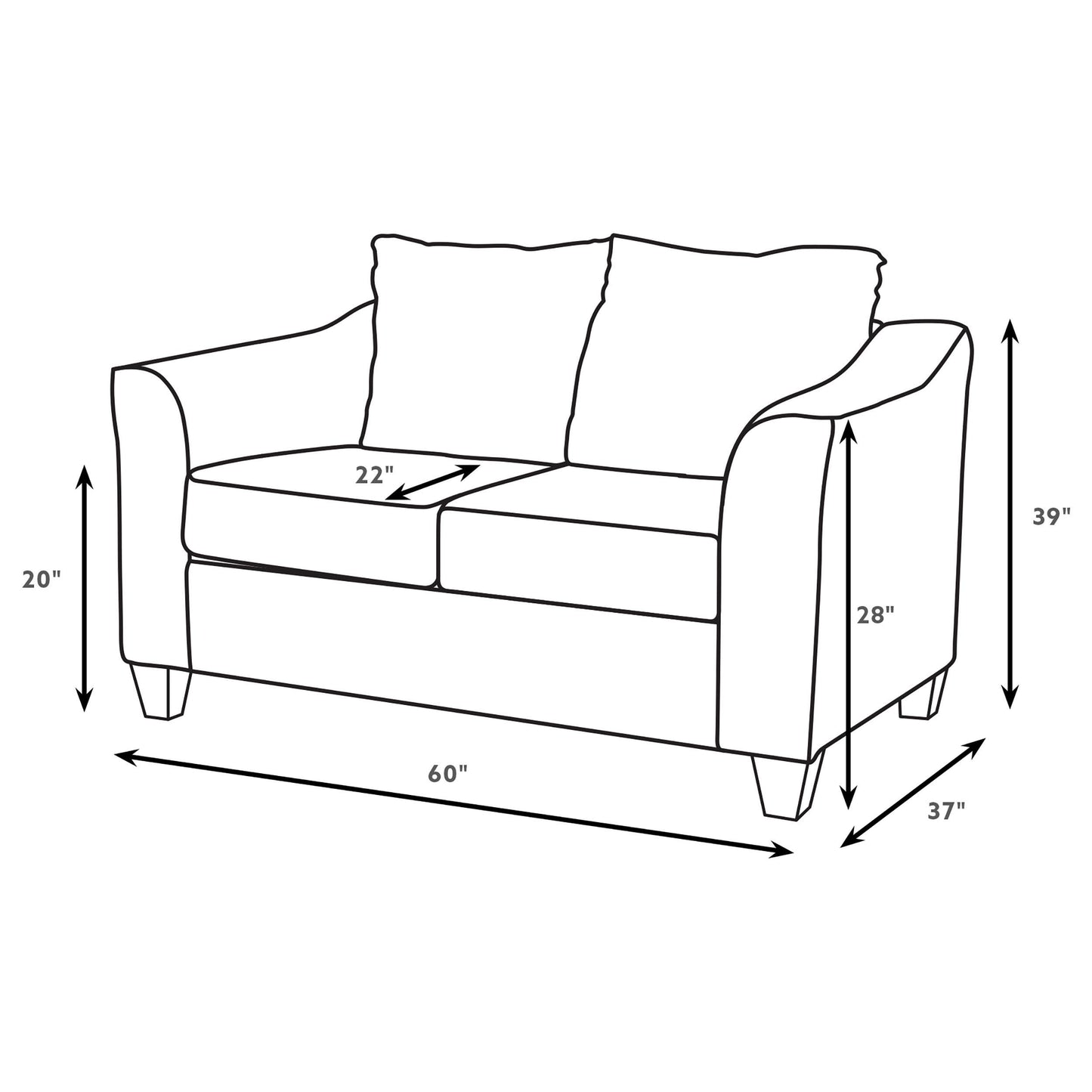 Salizar 2-piece Upholstered Flared Arm Sofa Set Sand
