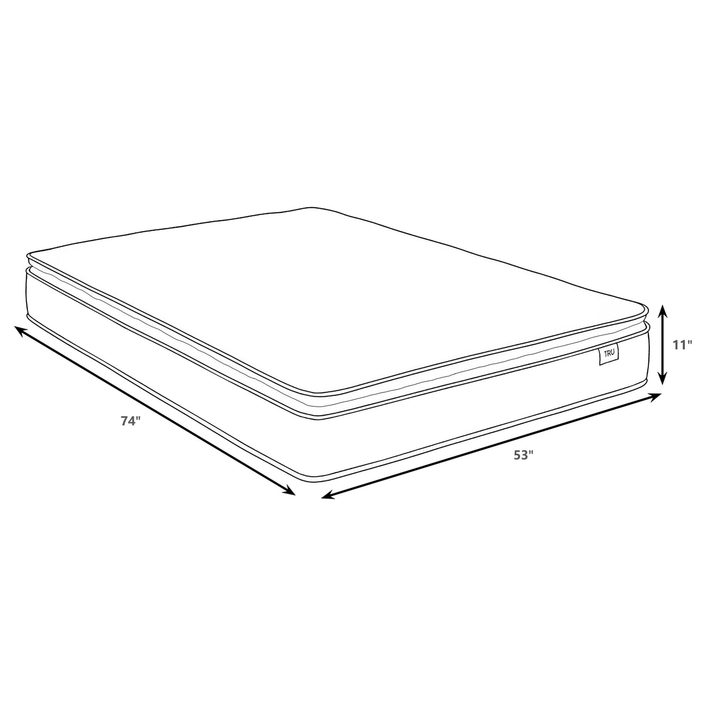 Hayes 11-inch Full Pillow Top Memory Foam Hybrid Mattress