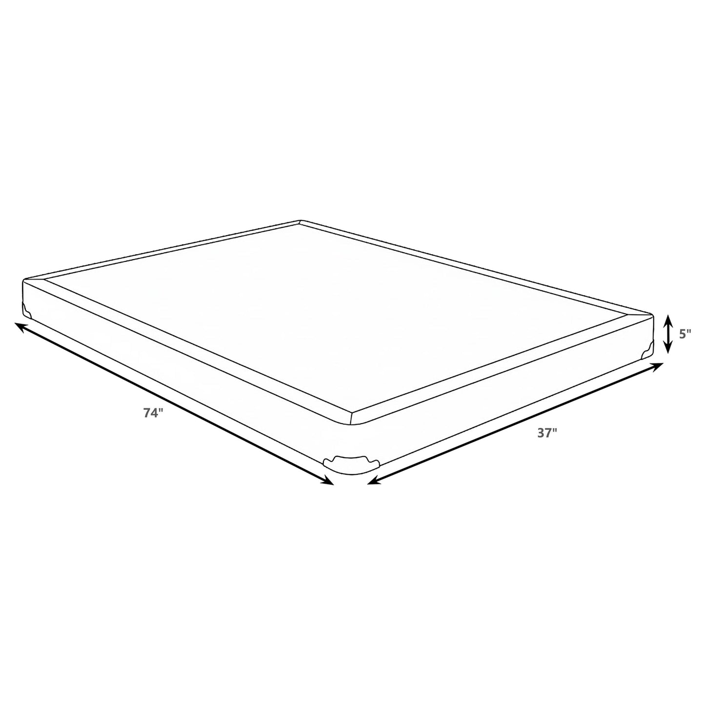 Mercer 5-inch Twin Low Profile Box Spring Foundation