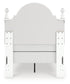 Kozlani Twin Upholstered Panel Bed, Dresser, Mirror and Nightstand