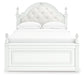 Kozlani Full Upholstered Panel Bed, Dresser, Mirror and Nightstand