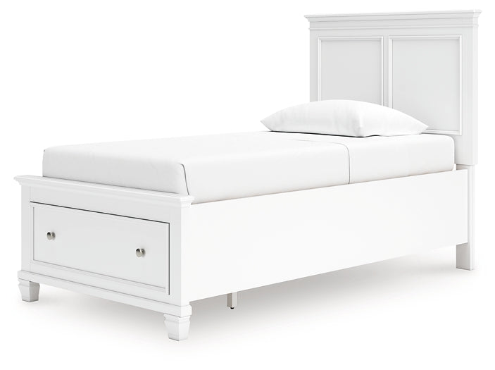 Fortman Twin Panel Storage Bed, Dresser and Mirror