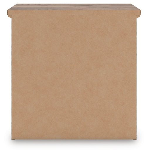 Rusticott California King Poster Bed with Mirrored Dresser and Nightstand