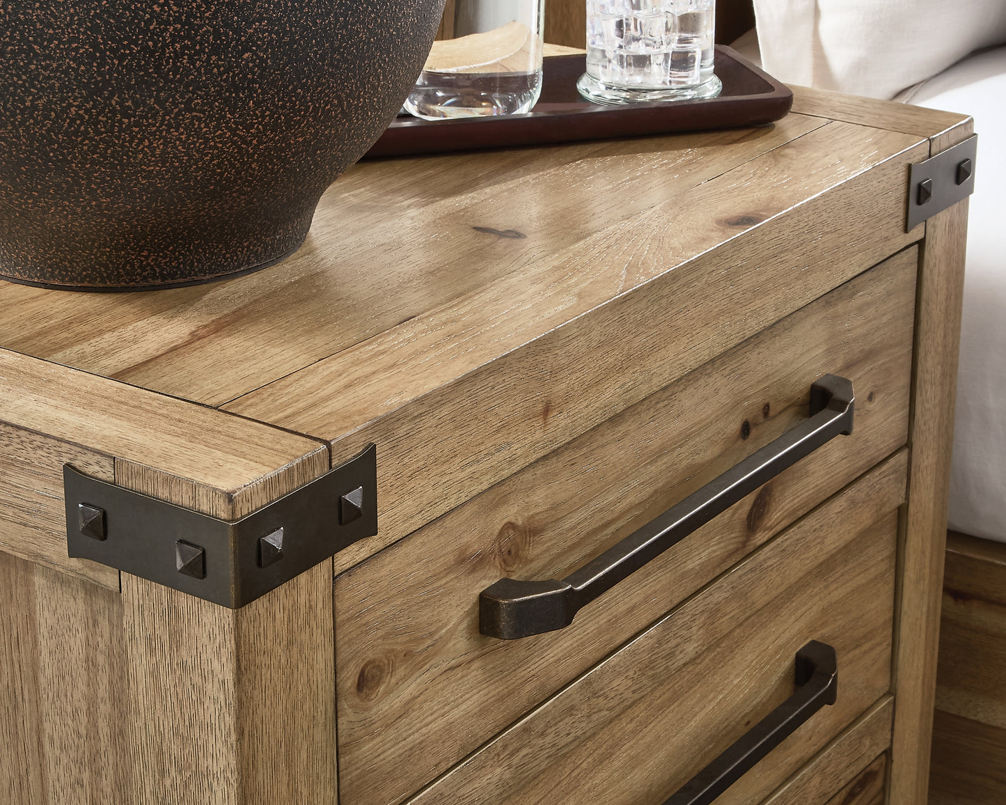 Ridgester Three Drawer Night Stand