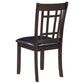 Lavon Wood Dining Side Chair Black and Espresso (Set of 2)