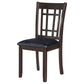 Lavon Wood Dining Side Chair Black and Espresso (Set of 2)