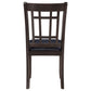 Lavon Wood Dining Side Chair Black and Espresso (Set of 2)