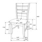 Dalila Wood Dining Side Chair Dark Grey (Set of 2)