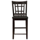 Lavon Wood Counter Height Dining Chair Black and Espresso (Set of 2)