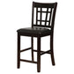 Lavon Wood Counter Height Dining Chair Black and Espresso (Set of 2)