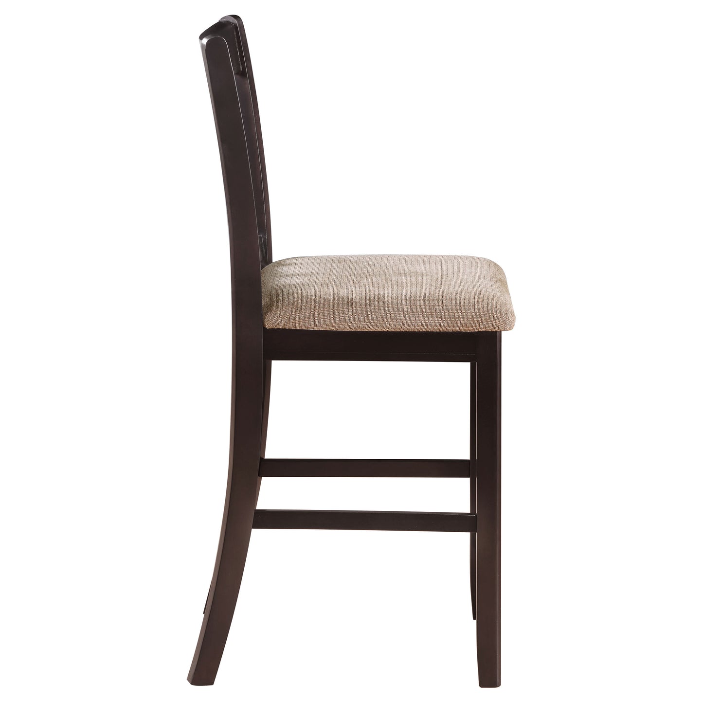 Lavon Wood Counter Height Dining Chair Tan and Espresso (Set of 2)