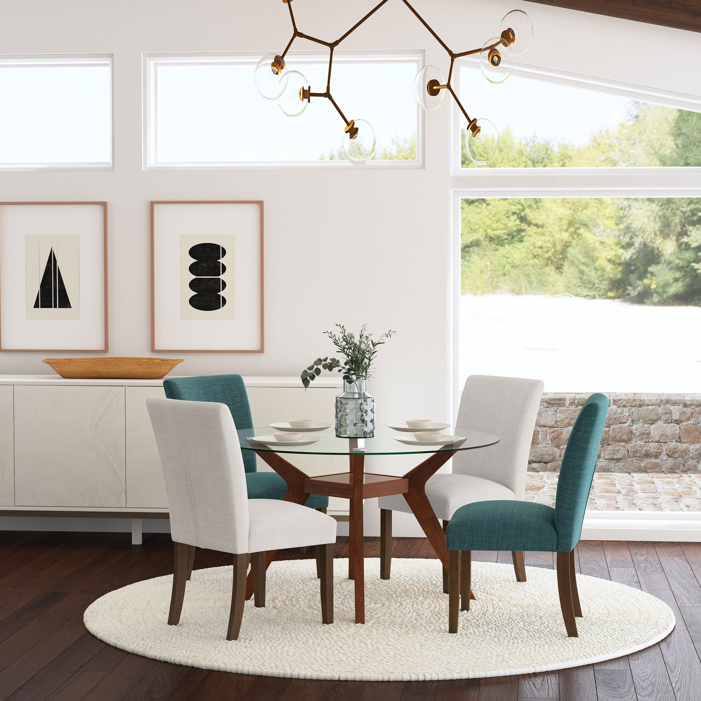 Paxton Upholstered Dining Side Chair Beige (Set of 2)