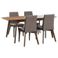Redbridge 5-piece Rectangular Dining Set Natural Walnut