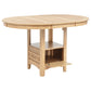 Lavon Oval 60-inch Counter Height Extension Dining Table Light Oak